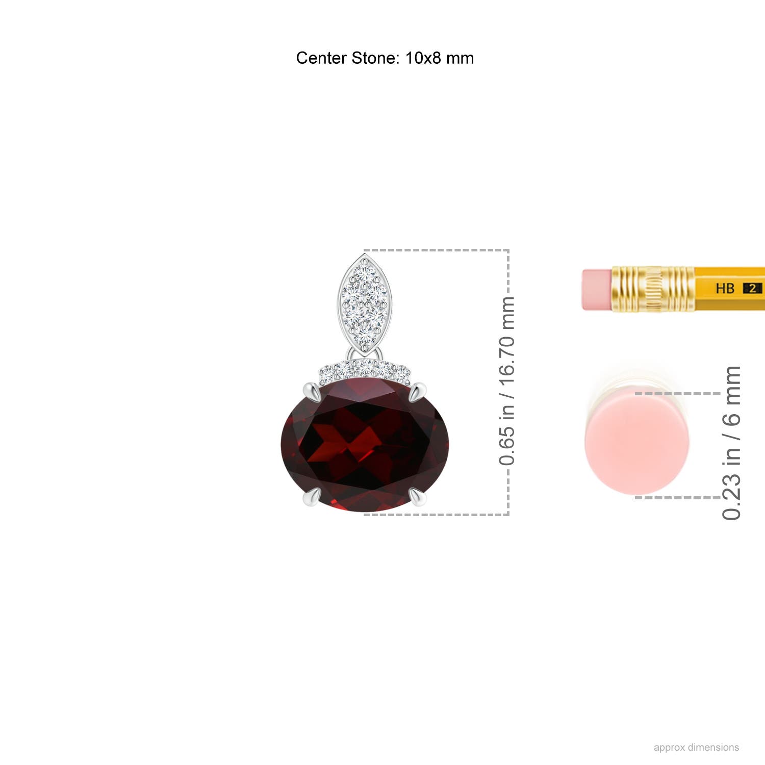 A - Garnet / 3.04 CT / 14 KT White Gold