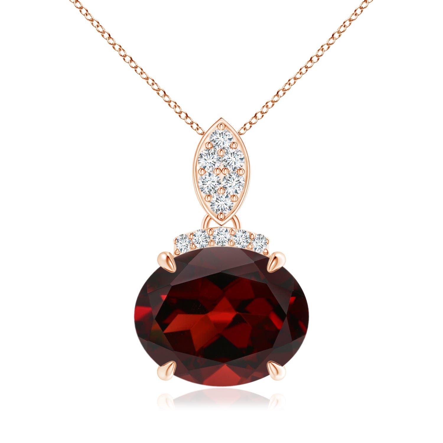 AAA - Garnet / 3.04 CT / 14 KT Rose Gold