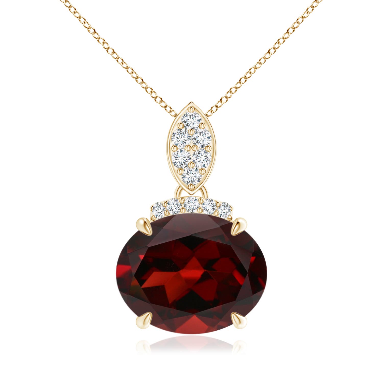 AAA - Garnet / 3.04 CT / 14 KT Yellow Gold