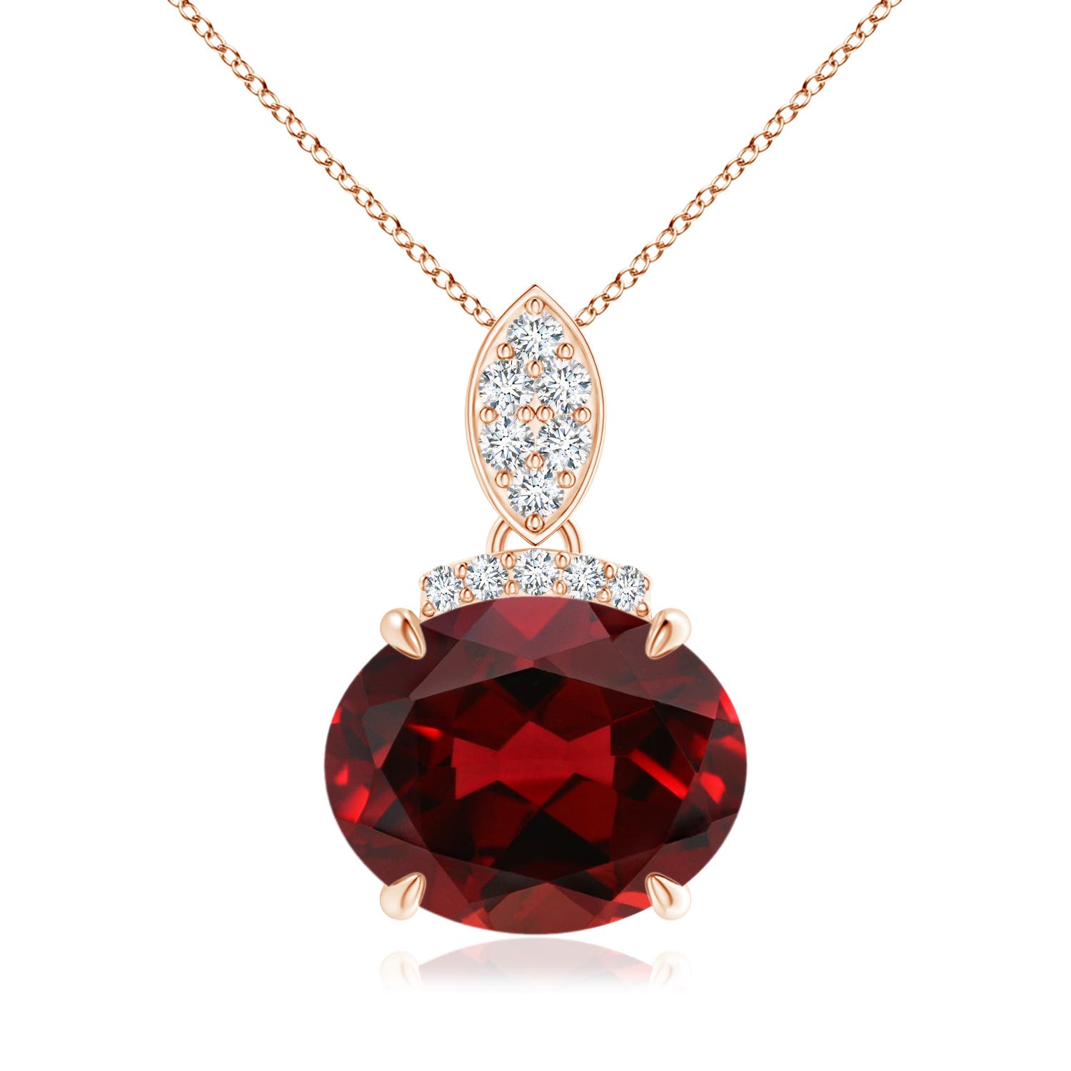 AAAA - Garnet / 3.04 CT / 14 KT Rose Gold