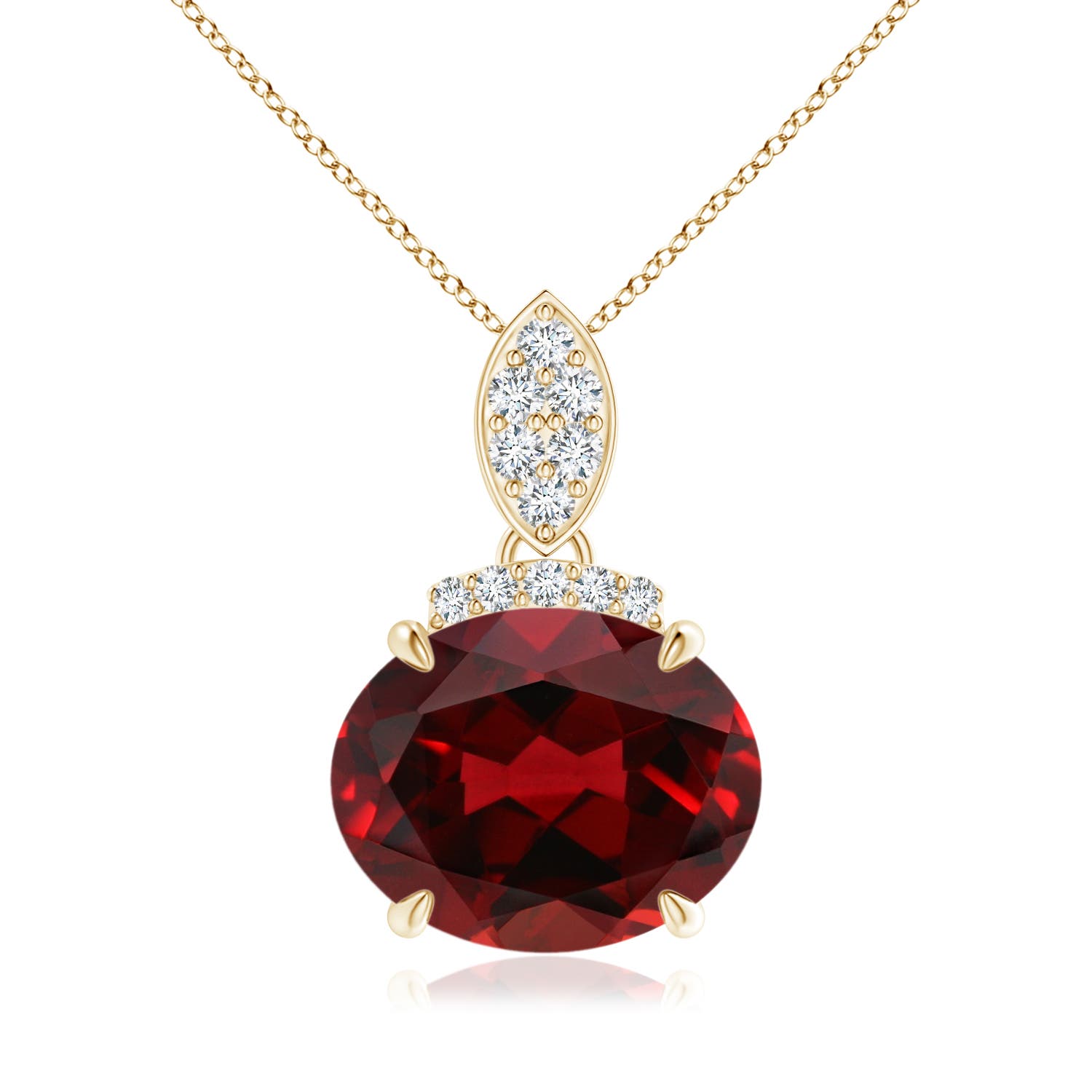 AAAA - Garnet / 3.04 CT / 14 KT Yellow Gold