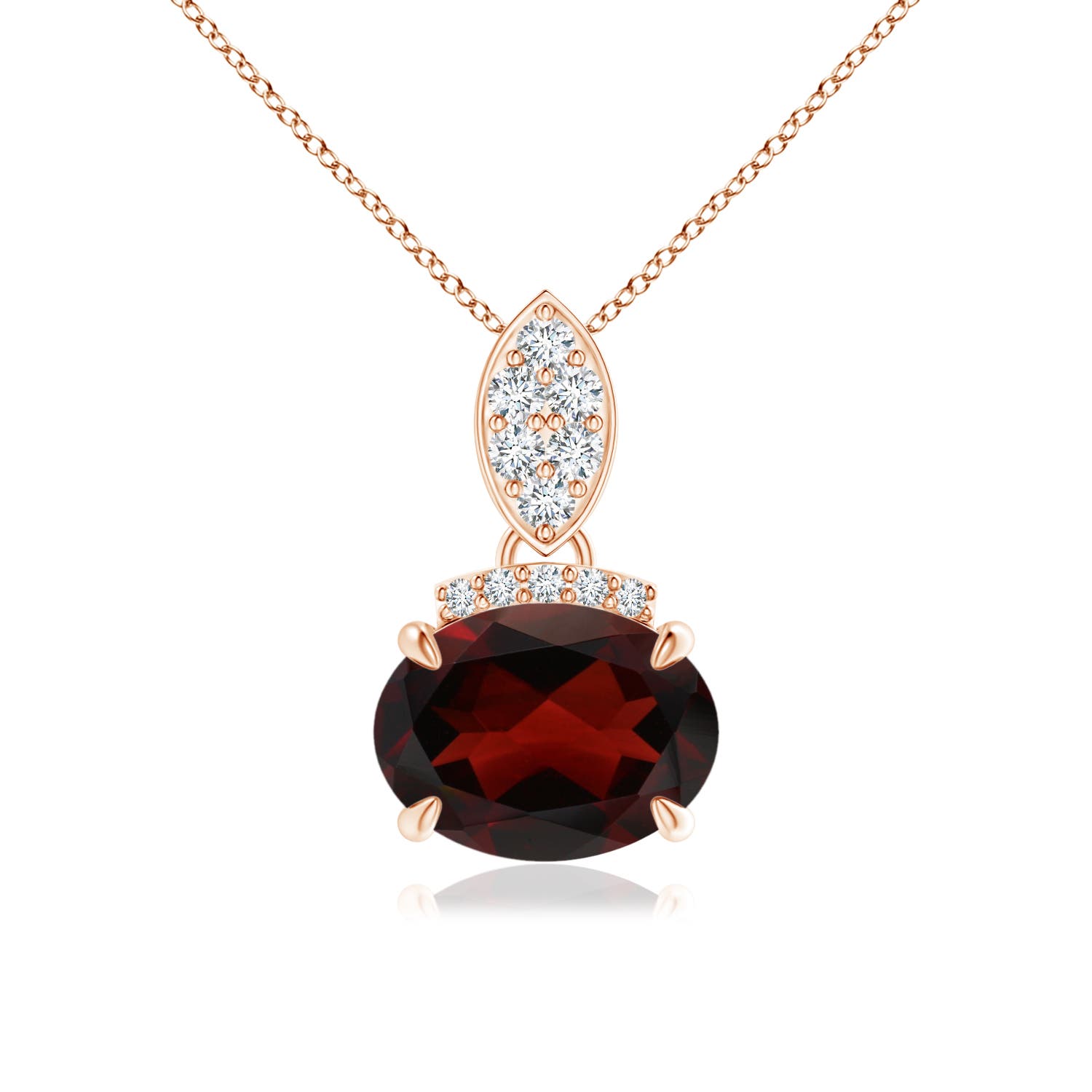 AA - Garnet / 1.5 CT / 14 KT Rose Gold