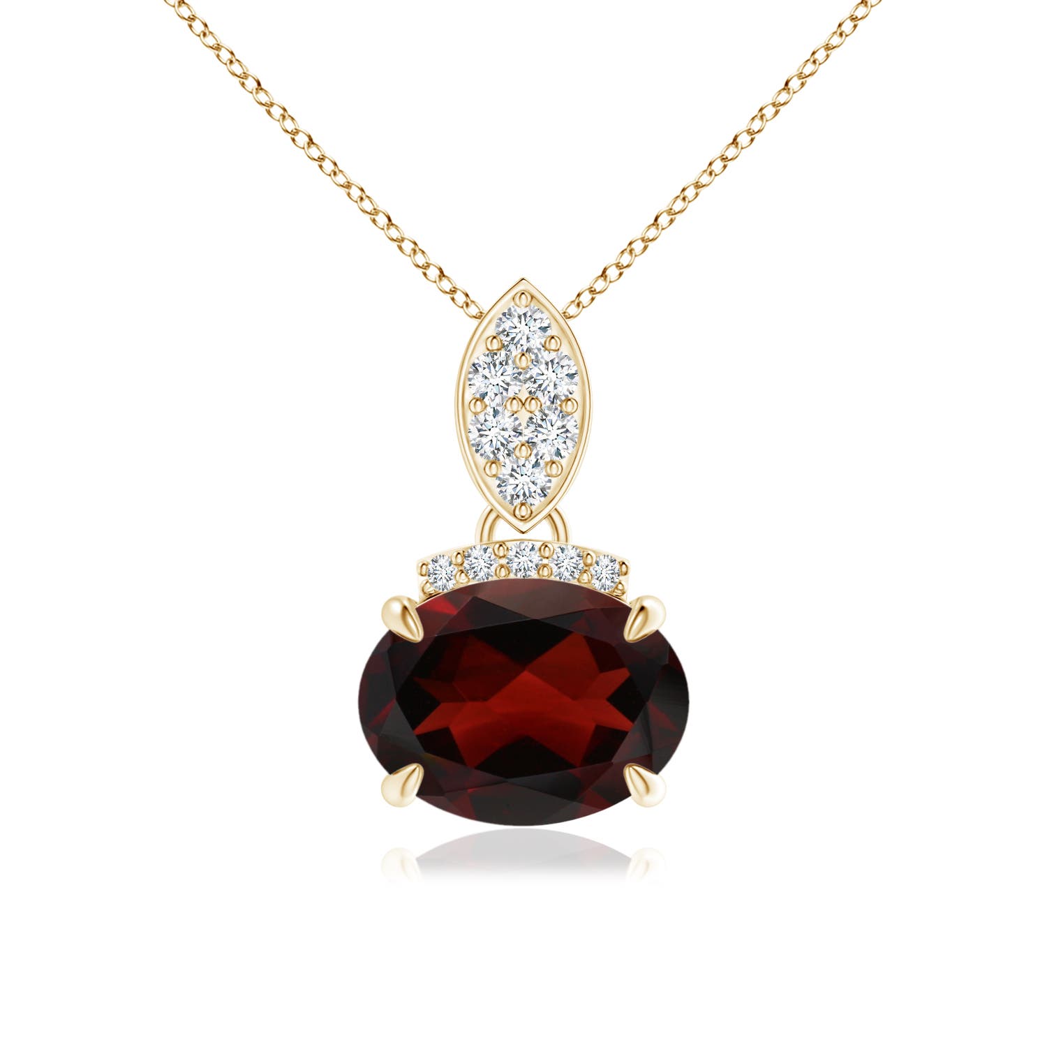 AA - Garnet / 1.5 CT / 14 KT Yellow Gold