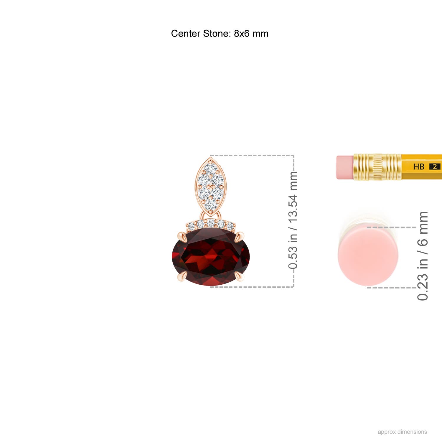 AAA - Garnet / 1.5 CT / 14 KT Rose Gold