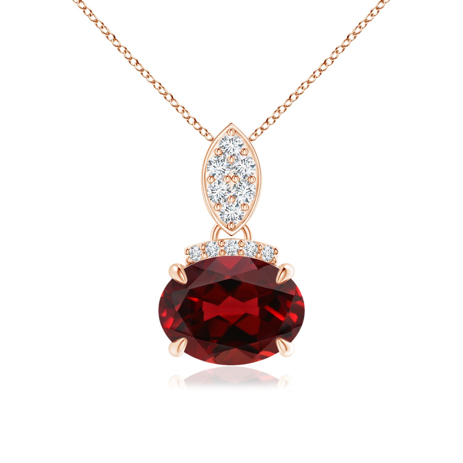 AAAA - Garnet / 1.5 CT / 14 KT Rose Gold