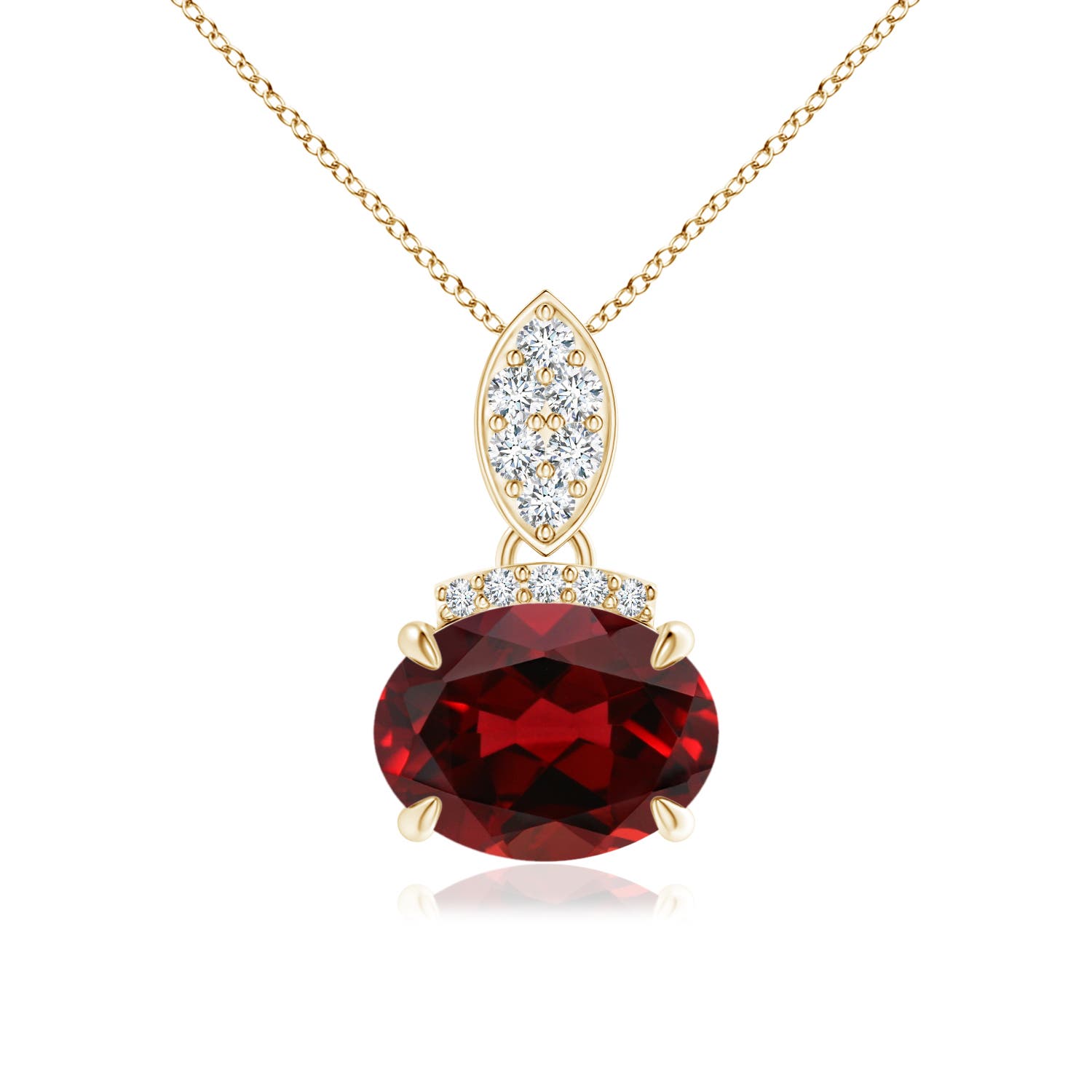 AAAA - Garnet / 1.5 CT / 14 KT Yellow Gold