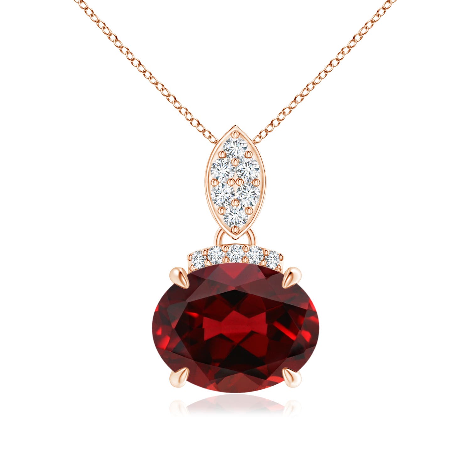 AAAA - Garnet / 2.07 CT / 14 KT Rose Gold