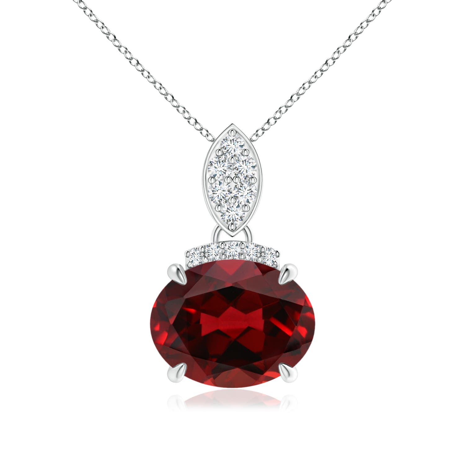 AAAA - Garnet / 2.07 CT / 14 KT White Gold