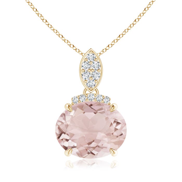 A - Morganite / 2.59 CT / 14 KT Yellow Gold