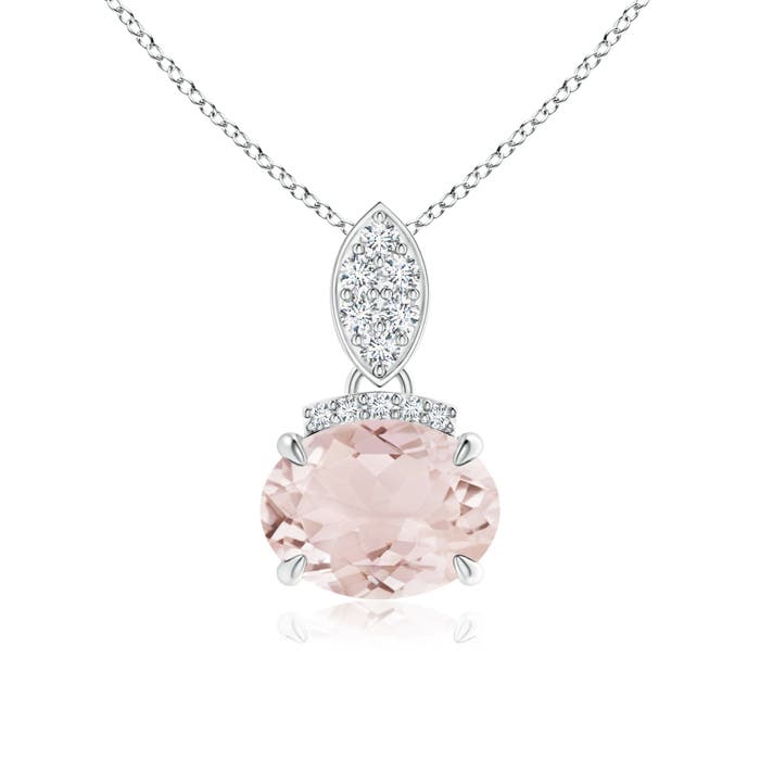 A - Morganite / 1.15 CT / 14 KT White Gold