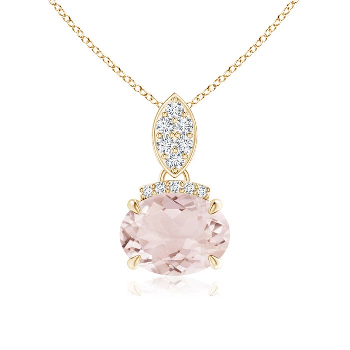 A - Morganite / 1.15 CT / 14 KT Yellow Gold