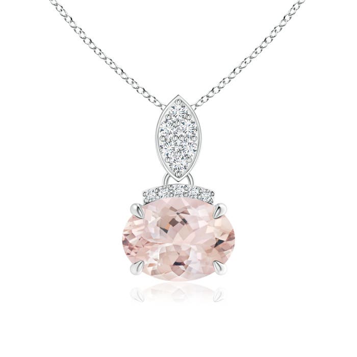 AA - Morganite / 1.15 CT / 14 KT White Gold