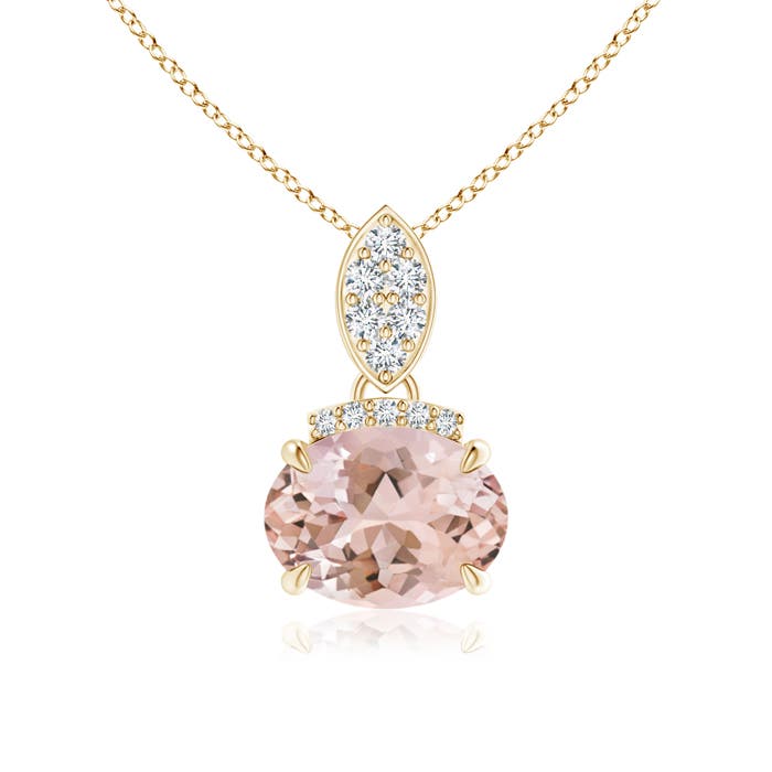 AAAA - Morganite / 1.15 CT / 14 KT Yellow Gold