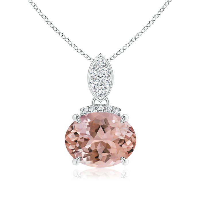 AAAA - Morganite / 1.72 CT / 14 KT White Gold