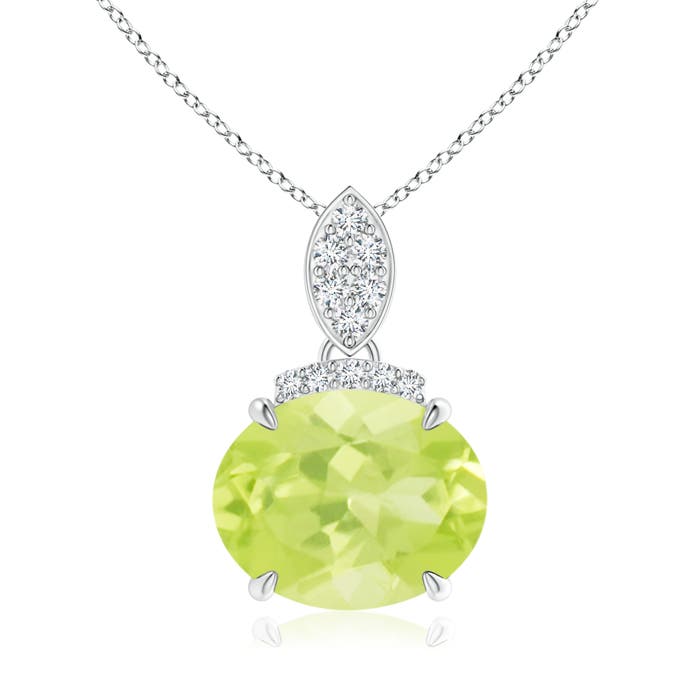 A - Peridot / 2.69 CT / 14 KT White Gold