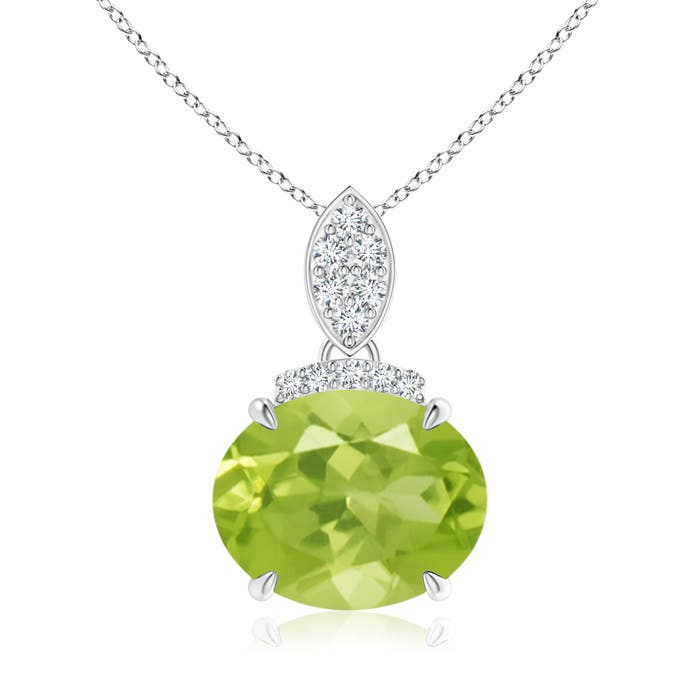 AA - Peridot / 2.69 CT / 14 KT White Gold