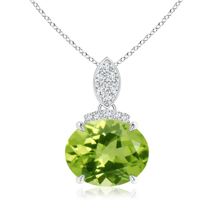 AAA - Peridot / 2.69 CT / 14 KT White Gold