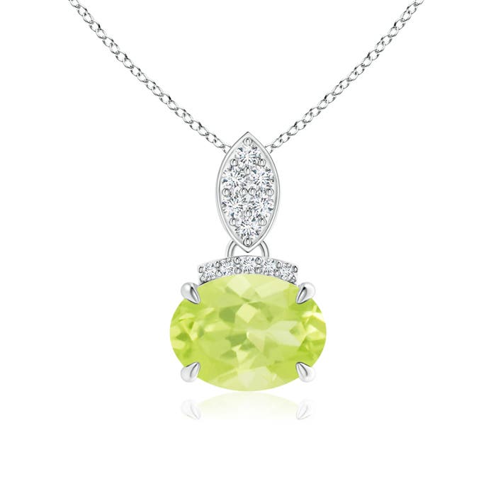 A - Peridot / 1.4 CT / 14 KT White Gold