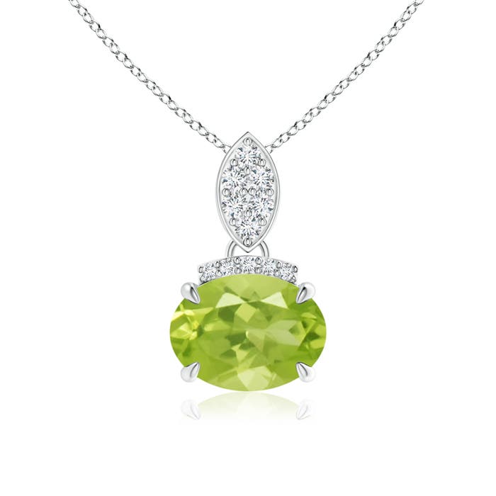 AA - Peridot / 1.4 CT / 14 KT White Gold