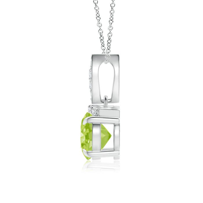 AA - Peridot / 1.4 CT / 14 KT White Gold