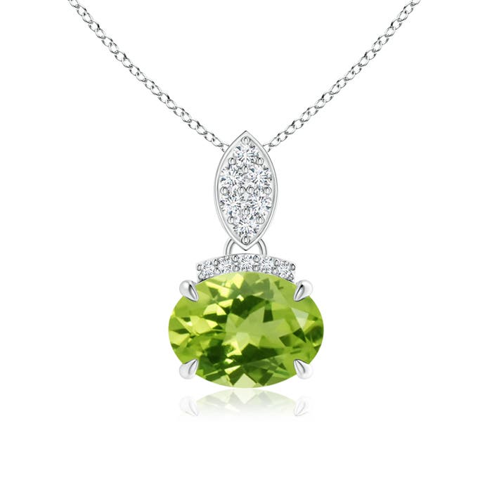 AAA - Peridot / 1.4 CT / 14 KT White Gold