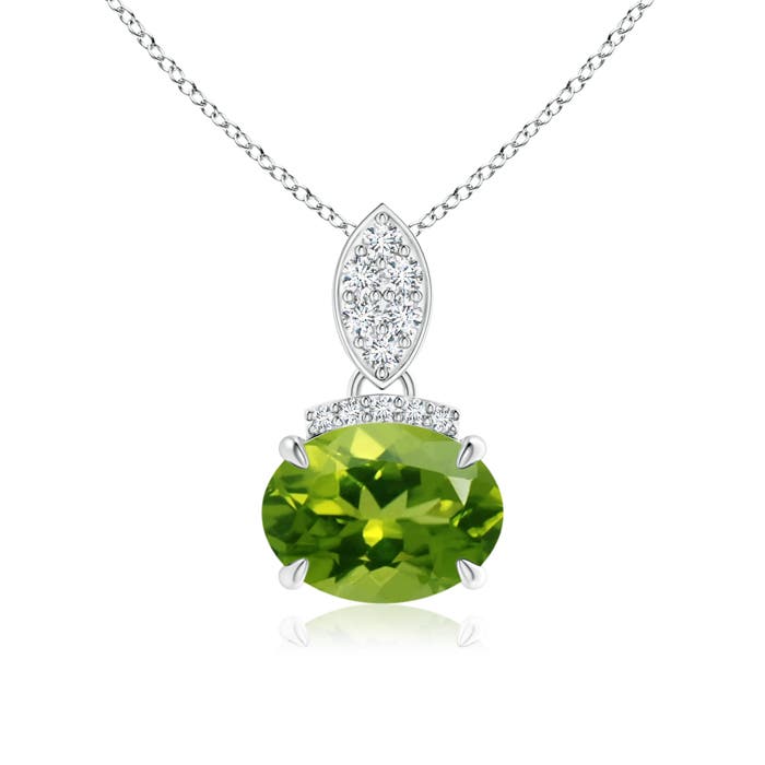 AAAA - Peridot / 1.4 CT / 14 KT White Gold