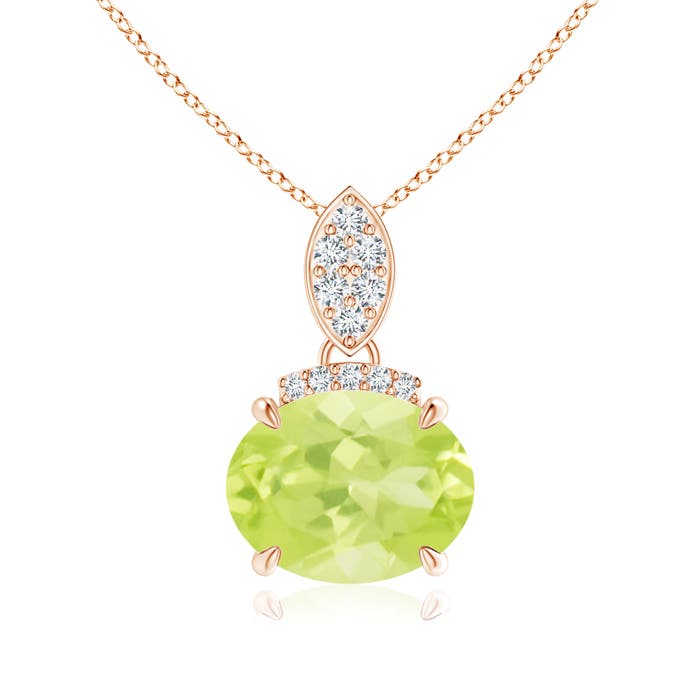 A - Peridot / 1.97 CT / 14 KT Rose Gold