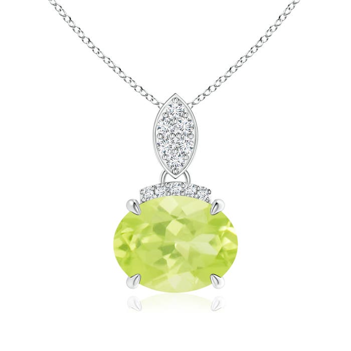 A - Peridot / 1.97 CT / 14 KT White Gold