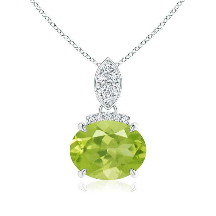 AA - Peridot / 1.97 CT / 14 KT White Gold