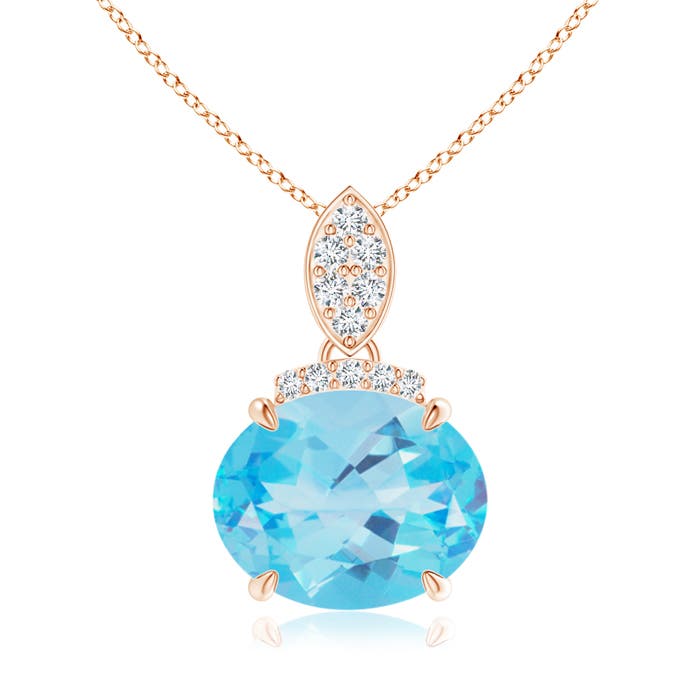 AA - Swiss Blue Topaz / 3.34 CT / 14 KT Rose Gold