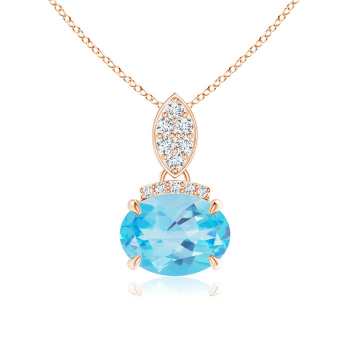 AA - Swiss Blue Topaz / 1.55 CT / 14 KT Rose Gold