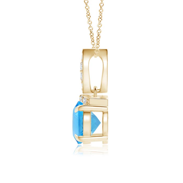 AAAA - Swiss Blue Topaz / 1.55 CT / 14 KT Yellow Gold