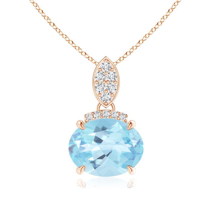 A - Swiss Blue Topaz / 2.32 CT / 14 KT Rose Gold