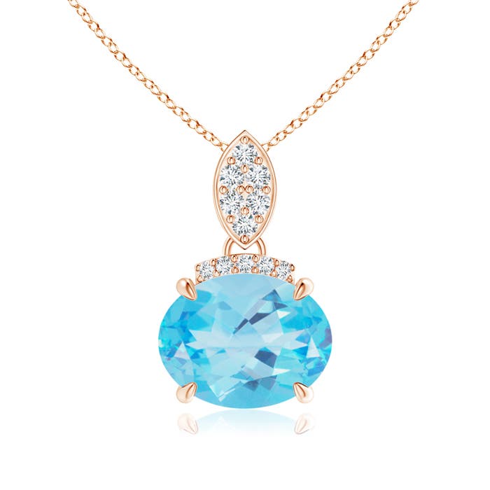 AA - Swiss Blue Topaz / 2.32 CT / 14 KT Rose Gold