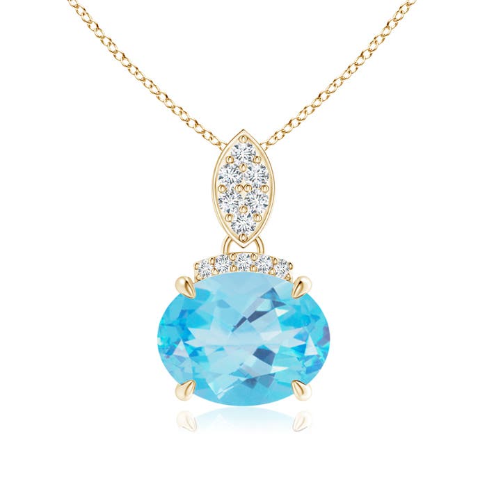 AA - Swiss Blue Topaz / 2.32 CT / 14 KT Yellow Gold