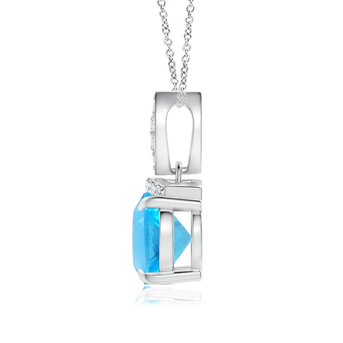 AAA - Swiss Blue Topaz / 2.32 CT / 14 KT White Gold