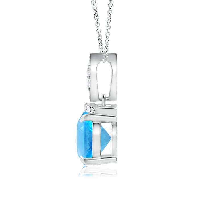 AAAA - Swiss Blue Topaz / 2.32 CT / 14 KT White Gold