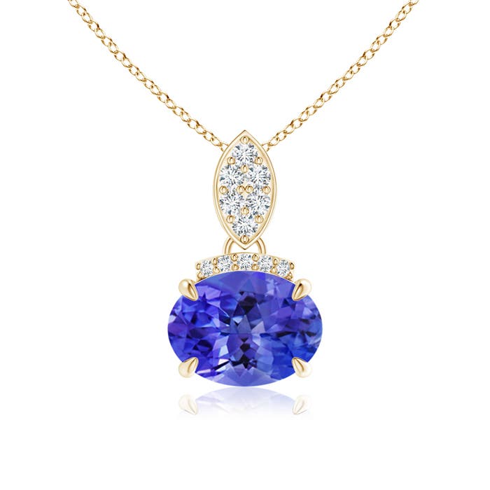 AAA - Tanzanite / 1.3 CT / 14 KT Yellow Gold