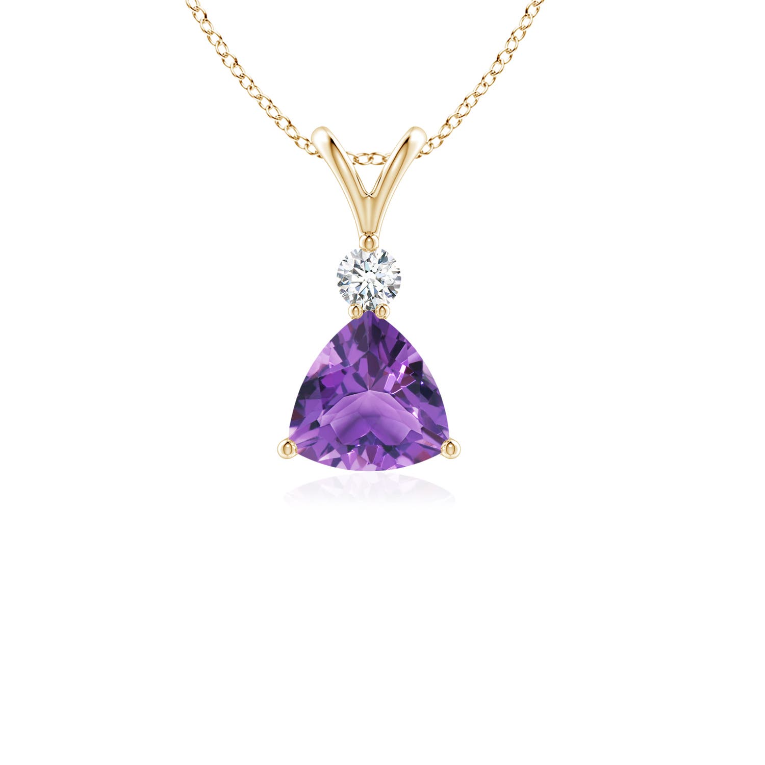 AA - Amethyst / 0.44 CT / 14 KT Yellow Gold