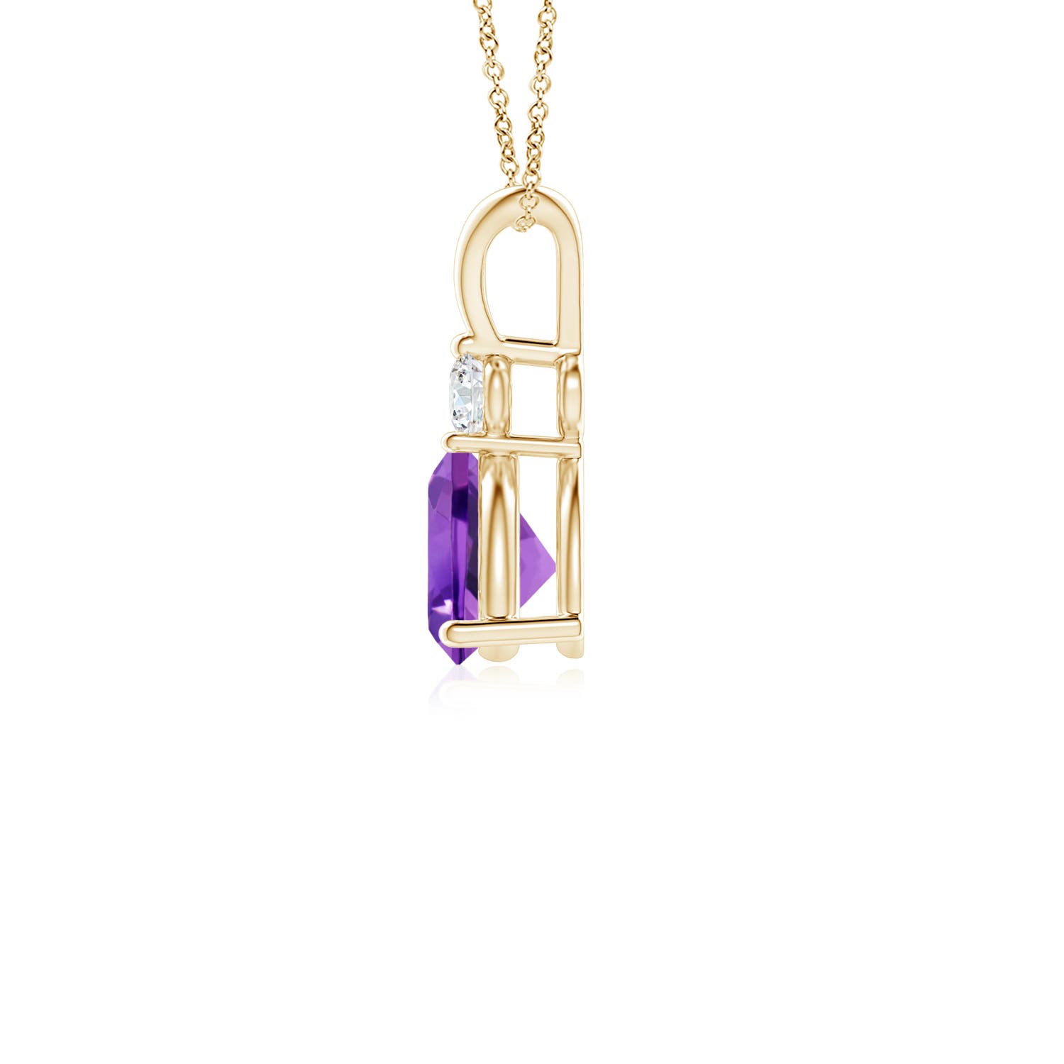 AAA - Amethyst / 0.44 CT / 14 KT Yellow Gold