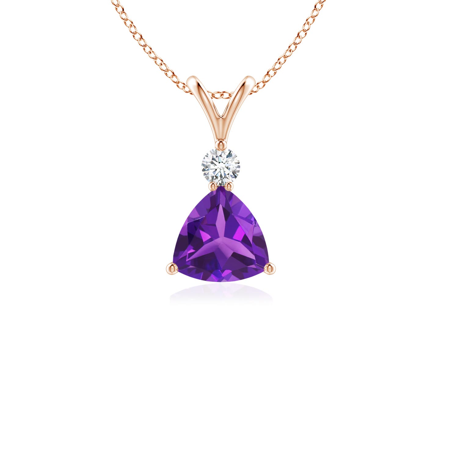 AAAA - Amethyst / 0.44 CT / 14 KT Rose Gold