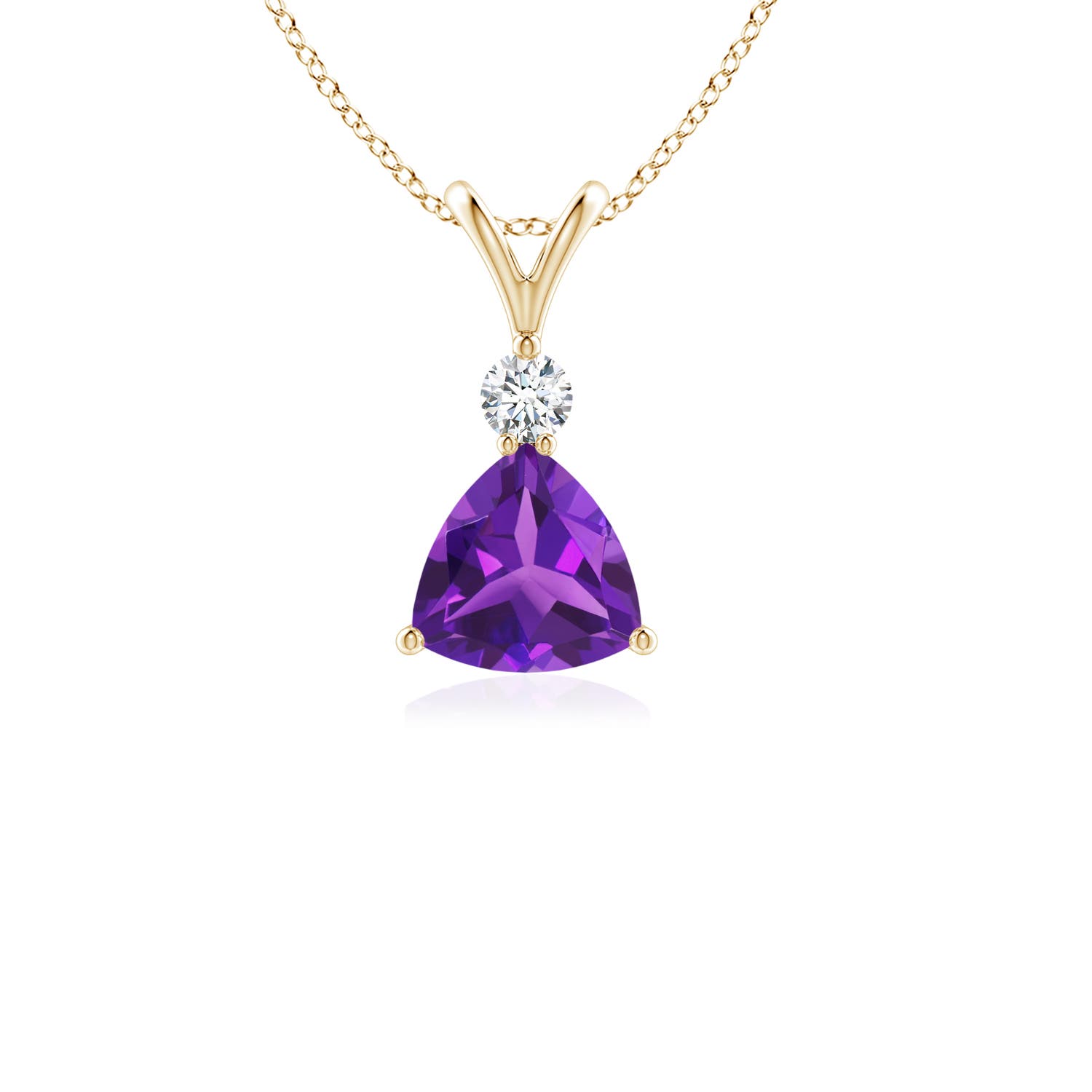 AAAA - Amethyst / 0.44 CT / 14 KT Yellow Gold