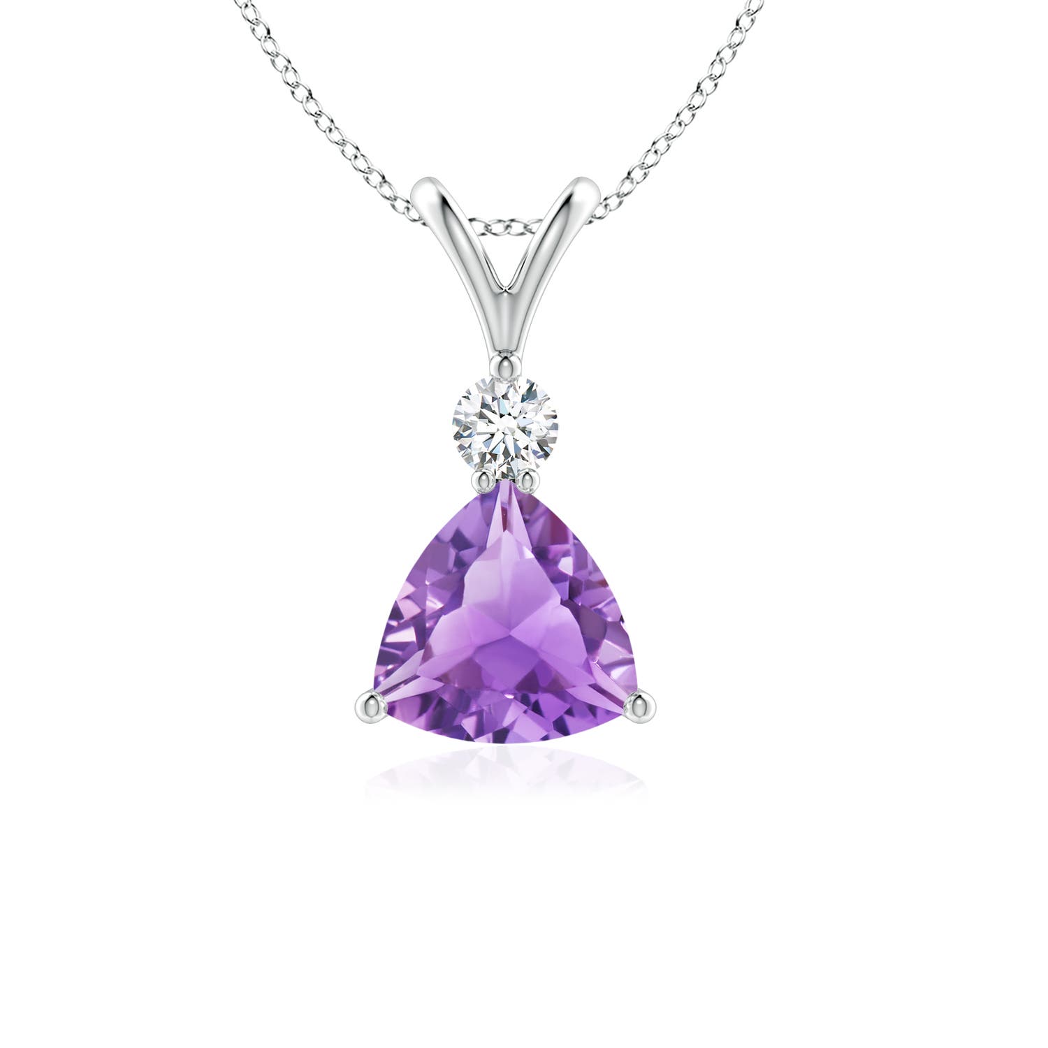 A - Amethyst / 0.78 CT / 14 KT White Gold