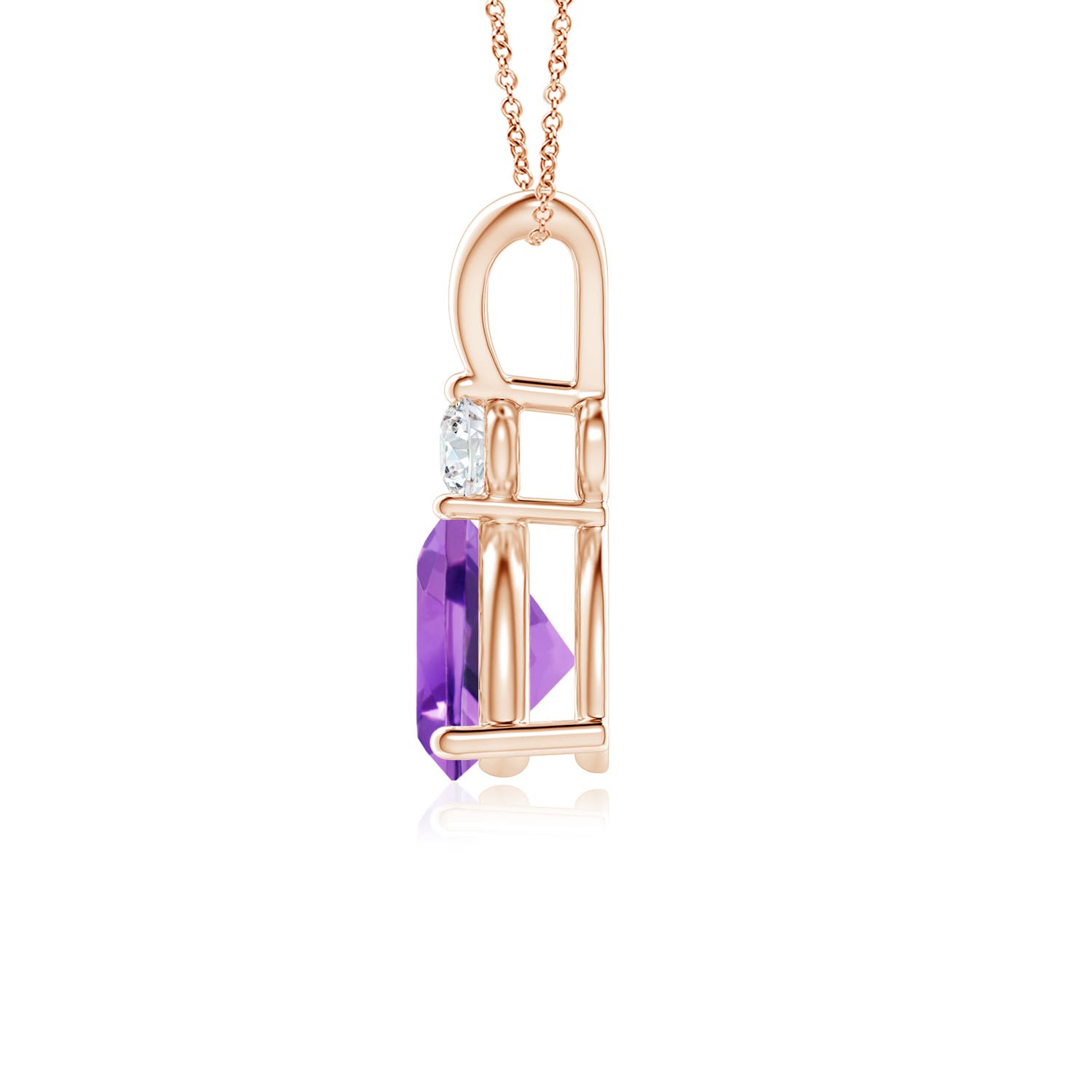 AA - Amethyst / 0.78 CT / 14 KT Rose Gold