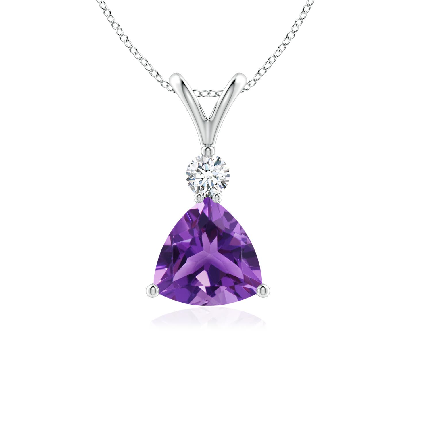 AAA - Amethyst / 0.78 CT / 14 KT White Gold