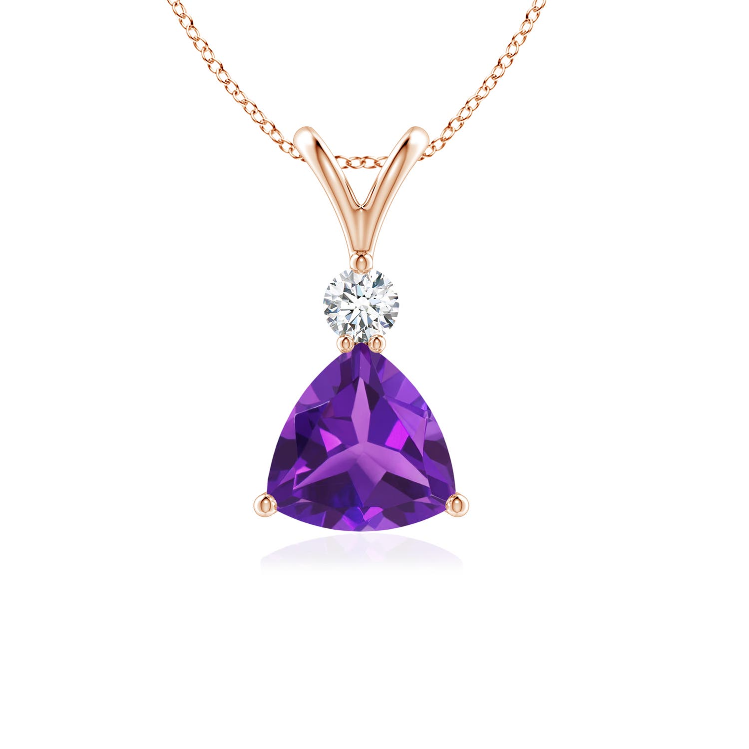 AAAA - Amethyst / 0.78 CT / 14 KT Rose Gold