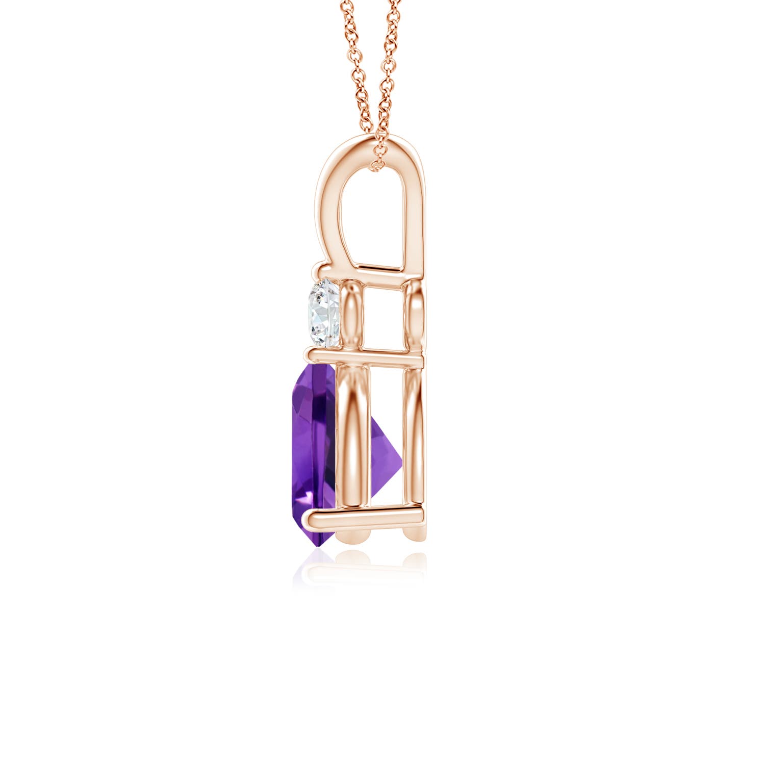 AAAA - Amethyst / 0.78 CT / 14 KT Rose Gold