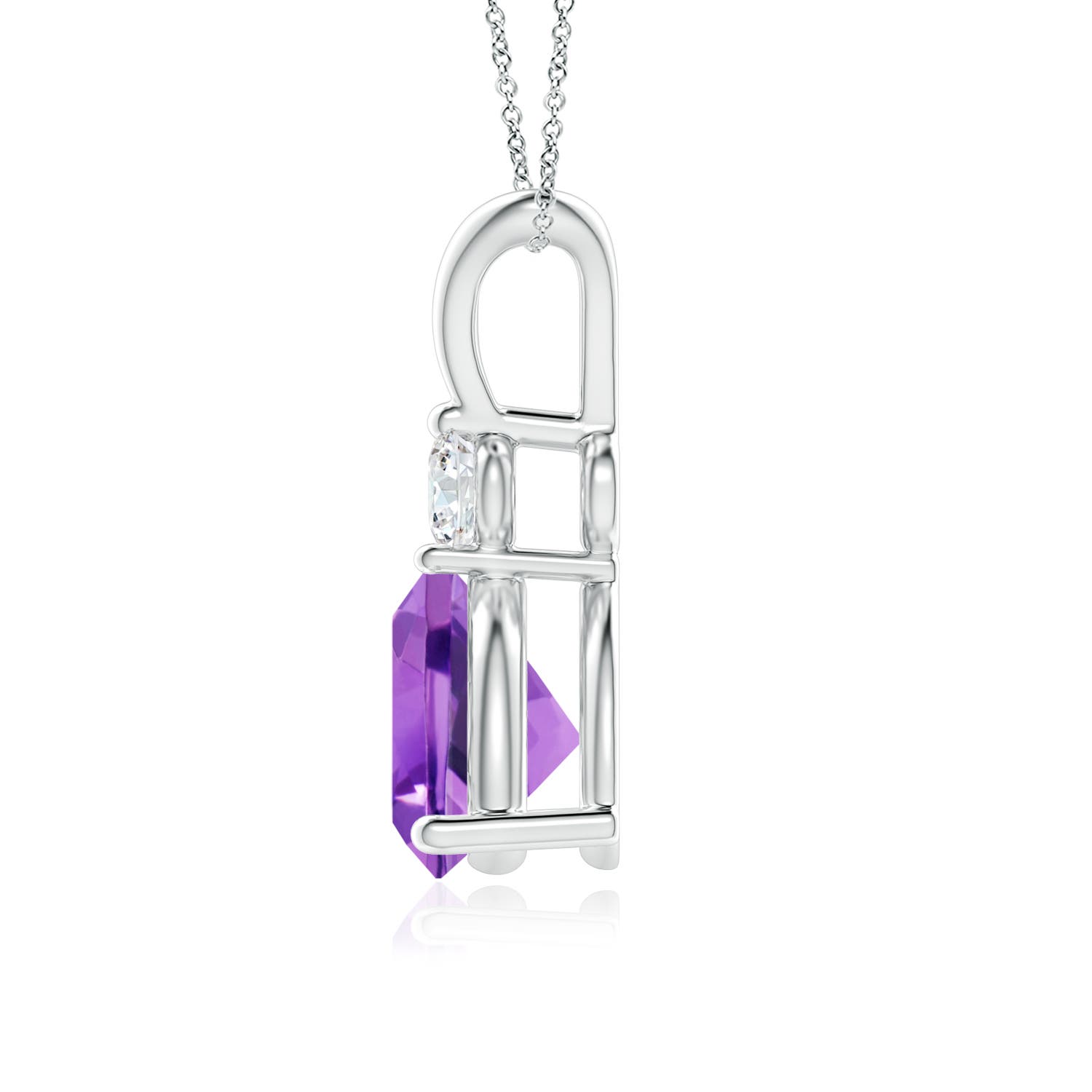 AA - Amethyst / 1.21 CT / 14 KT White Gold