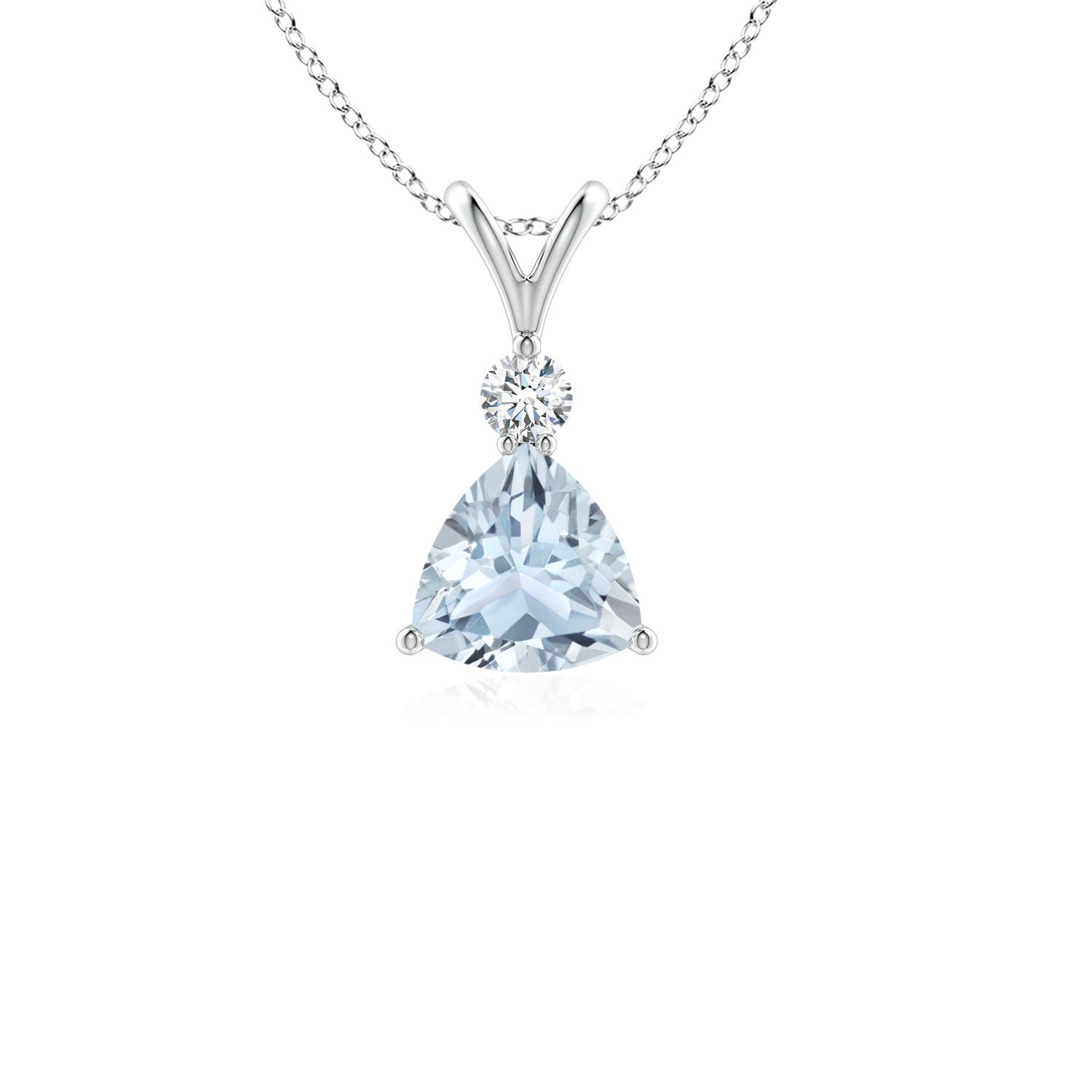 A - Aquamarine / 0.39 CT / 14 KT White Gold