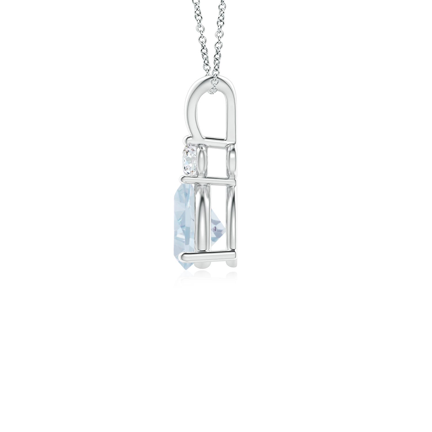 A - Aquamarine / 0.39 CT / 14 KT White Gold